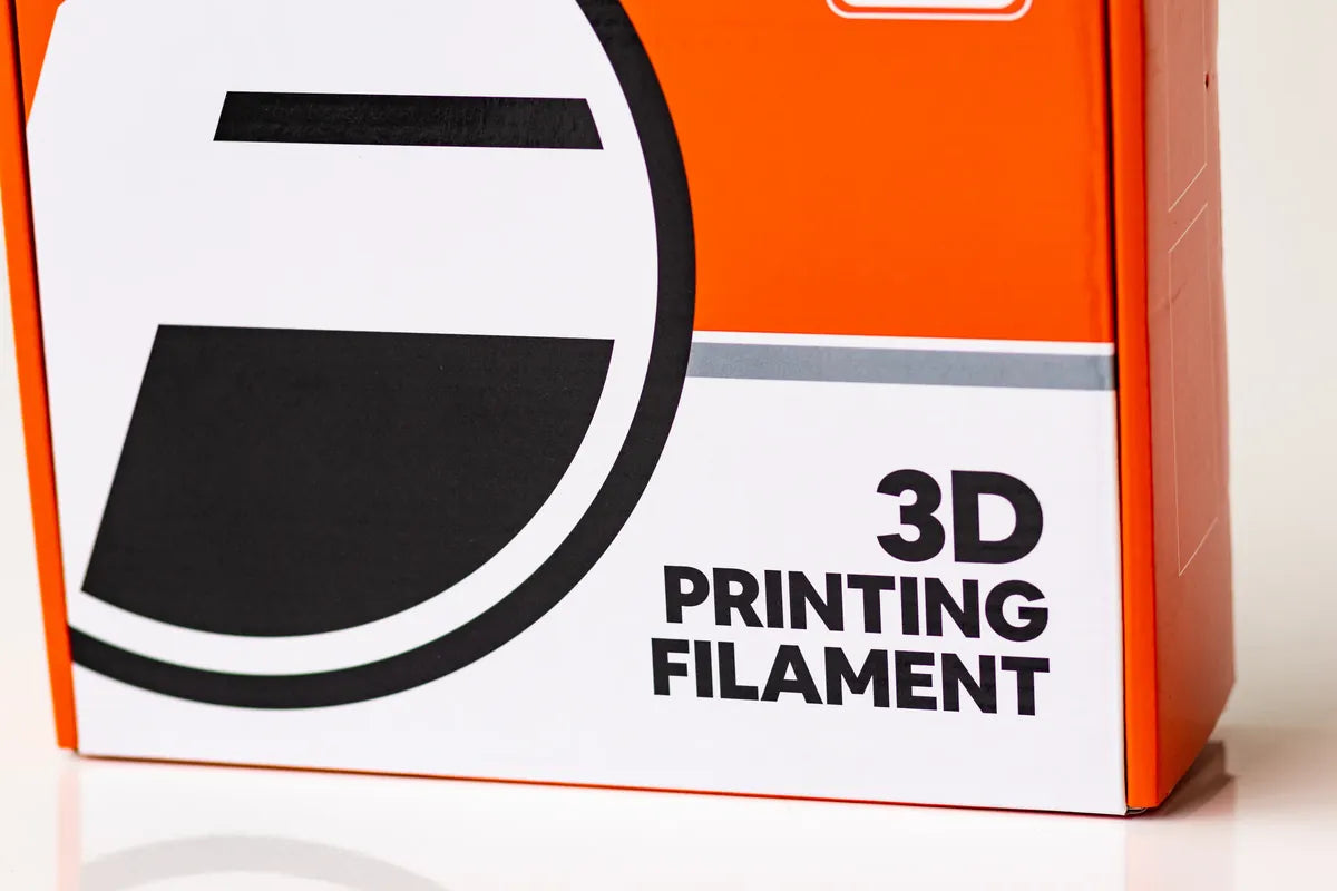 Forgely product packaging — branded filament box detail